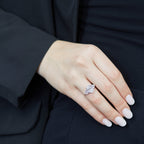 Anello Oval Trillion Wings