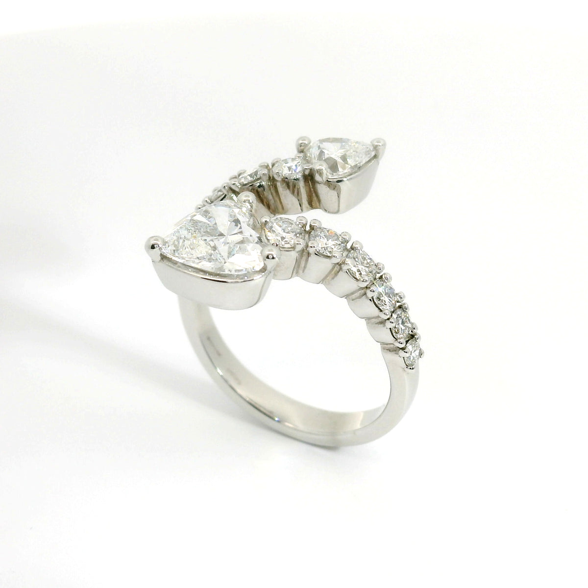 Anello Bubble Contrariè Double Heart