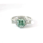 Trilogy One of One – Fancy Green Cushion Halo
