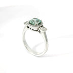 Trilogy One of One – Fancy Green Cushion Halo