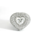 White gold band with brilliant-cut lab-grown diamonds, 5.26 carats.