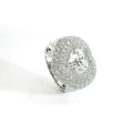 White gold band with brilliant-cut lab-grown diamonds, 5.26 carats.