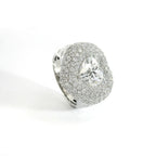 White gold band with brilliant-cut lab-grown diamonds, 5.26 carats.