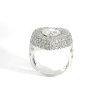 White gold band with brilliant-cut lab-grown diamonds, 5.26 carats.