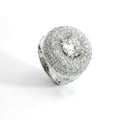 White gold band with brilliant-cut lab-grown diamonds, 5.26 carats.