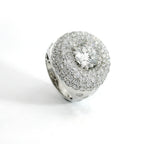 White gold band with brilliant-cut lab-grown diamonds, 5.26 carats.