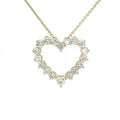 Heart-shaped choker in yellow gold with brilliant-cut and heart-cut lab-grown diamonds, 2.39 carats.