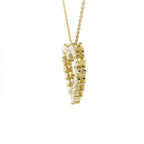 Heart-shaped choker in yellow gold with brilliant-cut and heart-cut lab-grown diamonds, 2.39 carats.