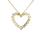 Heart-shaped choker in yellow gold with brilliant-cut and heart-cut lab-grown diamonds, 2.39 carats.