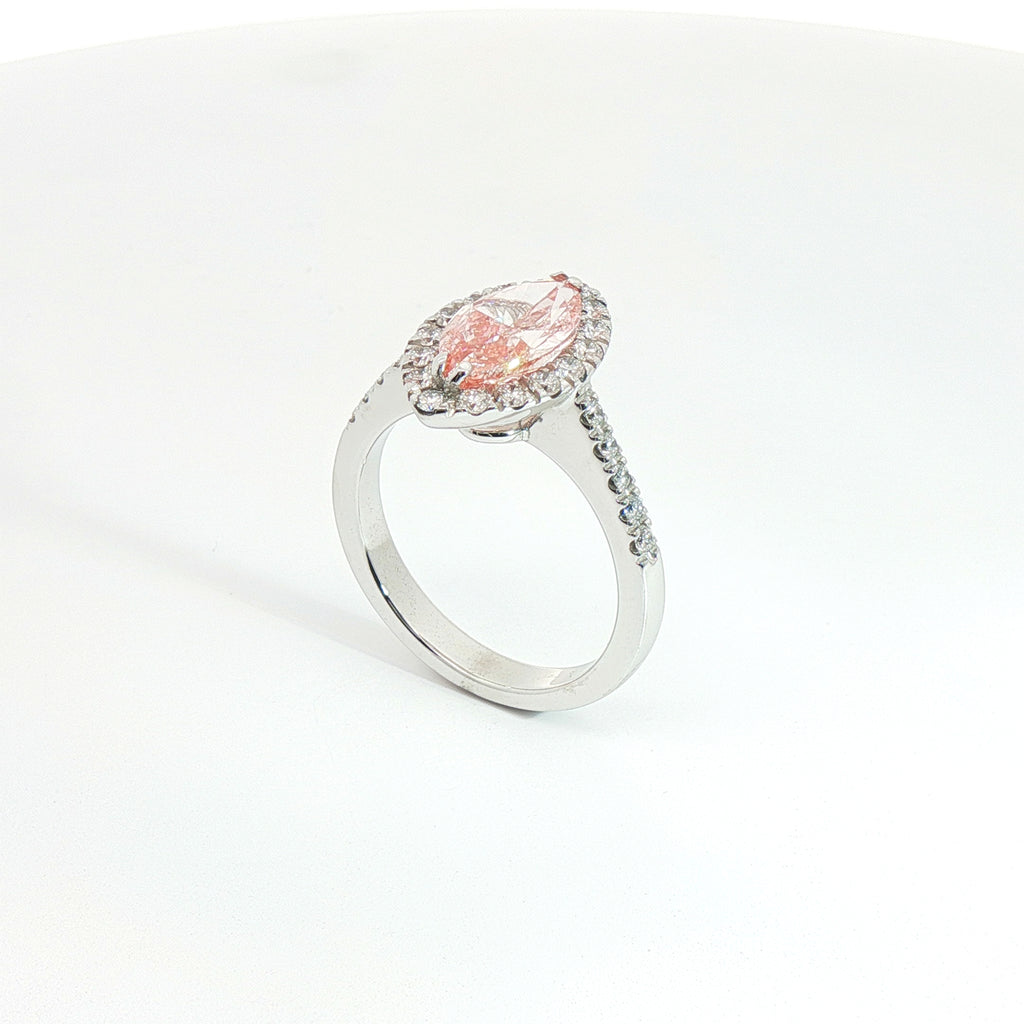 One of One – Pink Marquise Halo