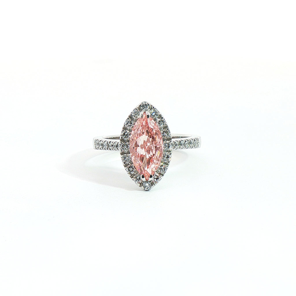 One of One – Pink Marquise Halo