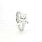 Solitaire with heart-cut lab-grown diamond, 3.01 carats.