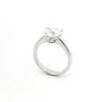 Solitaire with heart-cut lab-grown diamond, 3.01 carats.