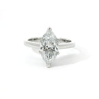 Solitaire with a marquise-cut lab-grown diamond, 2.04 carats.