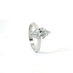 Solitaire with a marquise-cut lab-grown diamond, 2.04 carats.