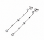 Orecchini Pendenti In Argento 925 con Diamanti Lab-Grown Taglio Brillante