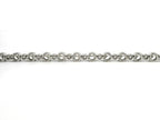 Bracciale tennis a filo in oro bianco con spot di diamanti lab-grown taglio brillante, 8,15 carati.
