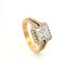 Anello Fancy in oro rosa con diamanti lab-grown taglio princess e brillante, 2,47 carati.