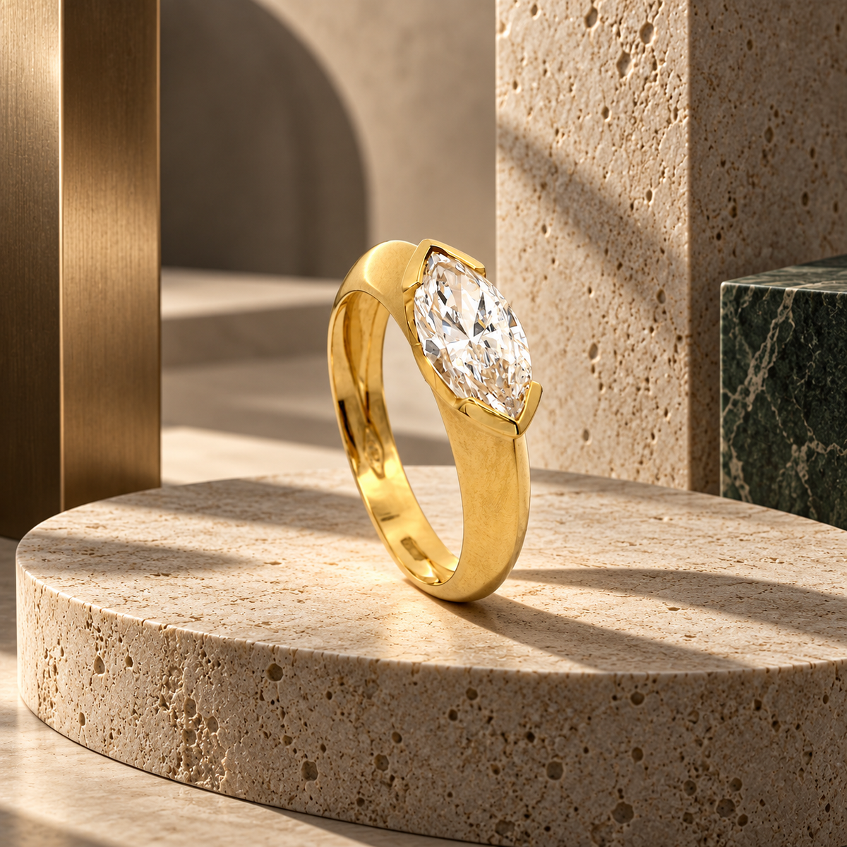 Solitario Aurea Marquise