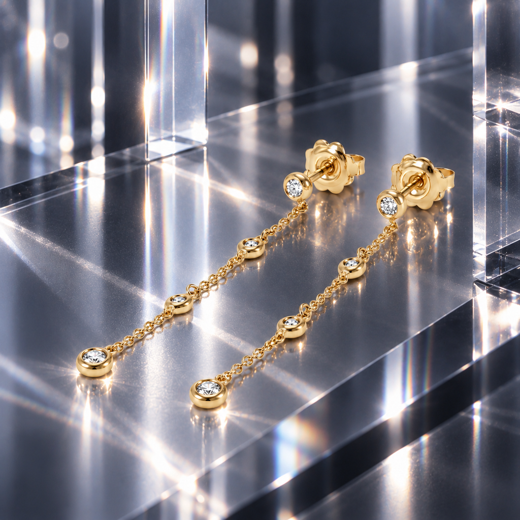 Orecchini in Argento 925 e Diamanti Lab-Grown