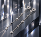 Orecchini Pendenti In Argento 925 con Diamanti Lab-Grown Taglio Brillante