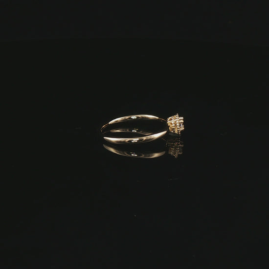 Solitario Florence in Argento Dorato 925 con Diamanti Lab-Grown 0,10 ct