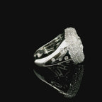 White gold band with brilliant-cut lab-grown diamonds, 5.26 carats.