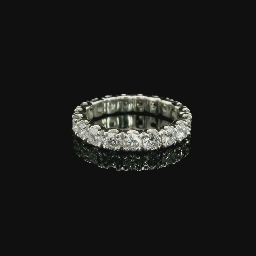 Eternity in oro bianco e diamanti lab-grown taglio brillante, 2,33 carati.