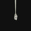 White gold light point choker with oval-cut lab-grown diamond, 0.92 carats.