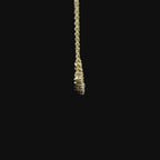 Yellow gold choker with brilliant-cut lab-grown diamonds, 0.90 carats.