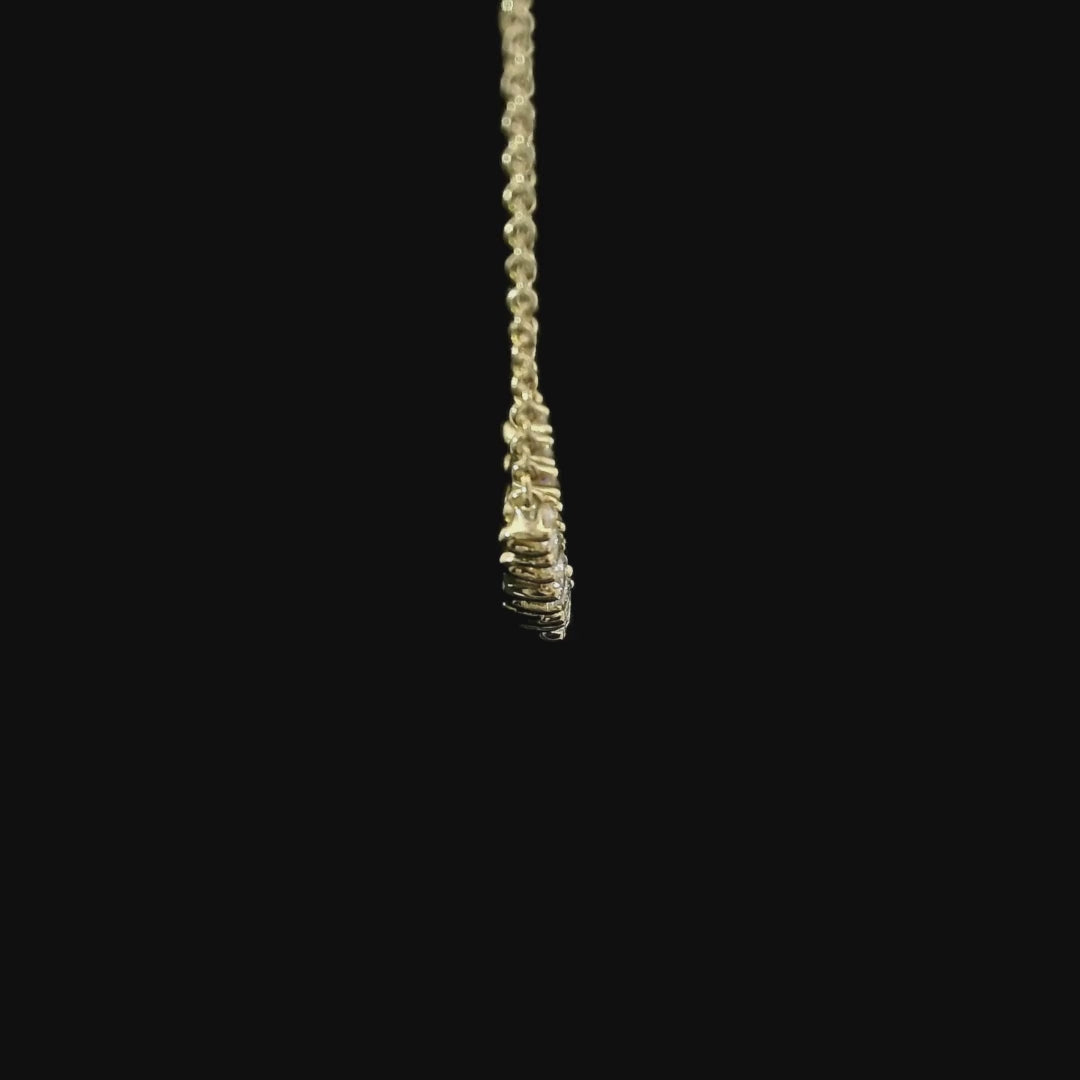 Girocollo in oro giallo con diamanti lab-grown taglio brillante, 0,90 carati.