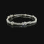 White gold wire spot tennis bracelet with brilliant-cut lab-grown diamonds, 6.06 carats.