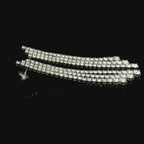 White gold gradation tennis earrings with brilliant-cut lab-grown diamonds, 7.96 carats.