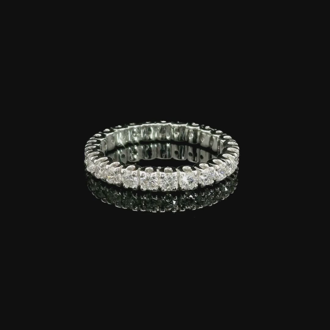 Eternity in oro bianco e diamanti lab-grown taglio brillante, 1,40 carati.
