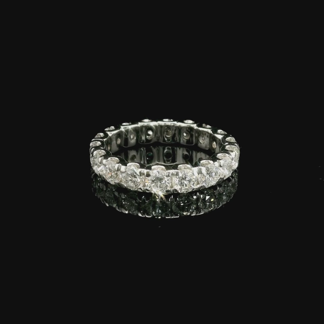 Eternity in oro bianco e diamanti lab-grown taglio brillante, 2,88 carati.