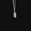 White gold point light choker with drop-cut lab-grown diamond, 0.73 carats.
