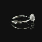 Solitaire in white gold with brilliant-cut lab-grown diamond, 1.80 carats.