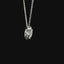White gold choker with heart-cut lab-grown diamond and brilliant-cut lab-grown diamond surround, 1.15 carats.