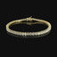 White gold wire tennis bracelet with brilliant-cut diamonds, 5.54 carats.
