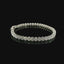 Bracciale Tennis a filo in oro bianco con diamanti lab-grown taglio brillante, 9,27 carati.