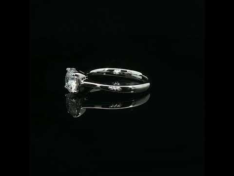 Solitario in oro bianco con diamante Lab-Grown taglio brillante, 1,00 carati.