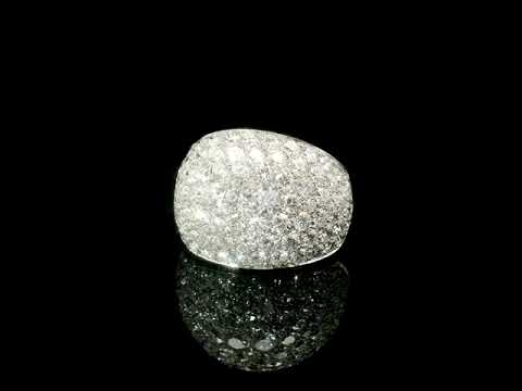 Fascia in oro bianco e diamanti Lab-Grown taglio brillante, 5,39 carati.