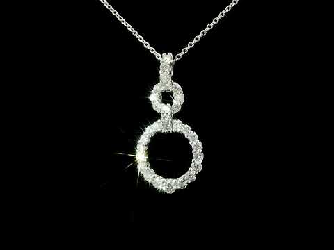 Girocollo in oro bianco e diamanti Lab-Grown taglio brillante, 1,18 carati.