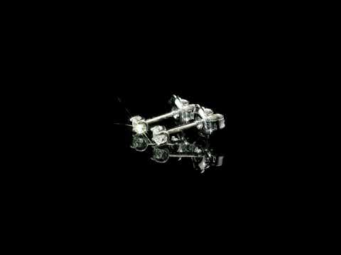 Orecchini punto luce in oro bianco e diamanti Lab-Grown taglio brillante, 0,19 carati.