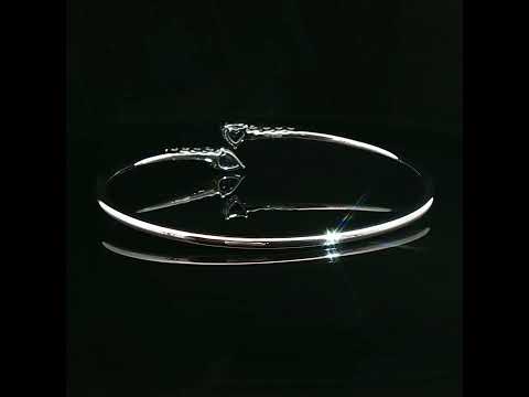 Bracciale Twin in oro bianco con zaffiri Lab-Grown e diamanti Lab-Grown taglio brillante.