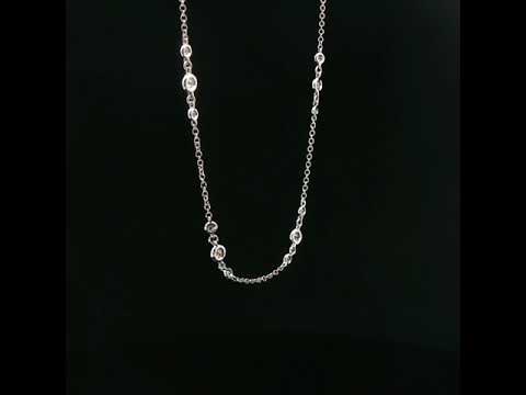 Girocollo in oro bianco con diamanti Lab-Grown taglio brillante, 1,37 carati.