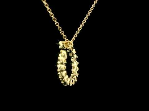 Girocollo con pendente in oro giallo e spot di diamanti Lab-grown taglio brillante, 0,59 carati.