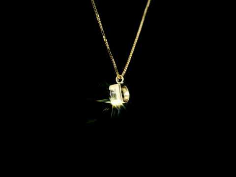 Girocollo punto luce in oro giallo e diamante Lab-Grown taglio brillante, 0,25 carati.