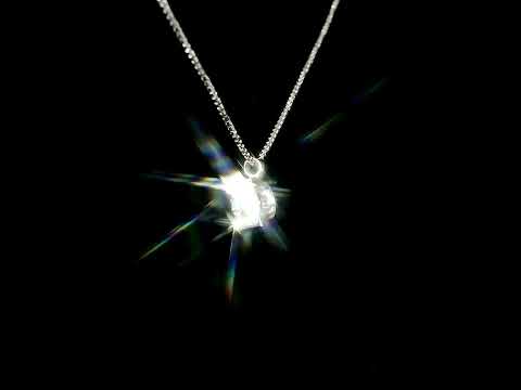 Girocollo punto luce in oro bianco e diamante Lab-grown taglio brillante, 0,33 carati.