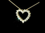 Heart-shaped choker in yellow gold with brilliant-cut and heart-cut lab-grown diamonds, 2.39 carats.